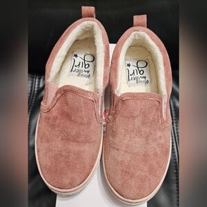 Olivia Miller Girl Blush Suede Slip-On Shoes 1